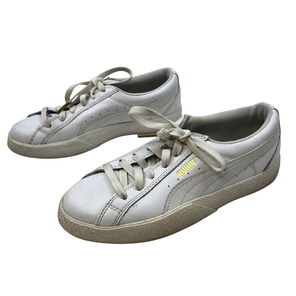 Puma Womens Love Sneakers White Leather Size 7